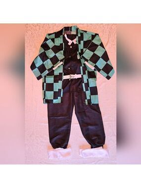 Cosplay Costume Kimono Anime Tanjiro Kamado Manga, Size 6-8 Years, New, No Tags